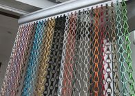 12mm hole Decorative Wire Mesh / Aluminum Chain Link Fence Plain Weave