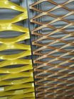 PVDF coated Expanding Wire Mesh / Metal Curtain Wall Anodized Gold Copper Colour