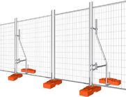 Temporary Portable Metal Fence Panels / Steel Plate Fence 2.2m Width 5mm diameter