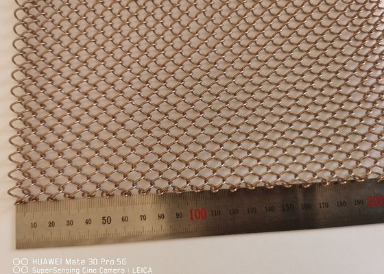 Silver Decorative Wire Mesh / Metal Mesh Curtain Panels 12m width Lacquer coating