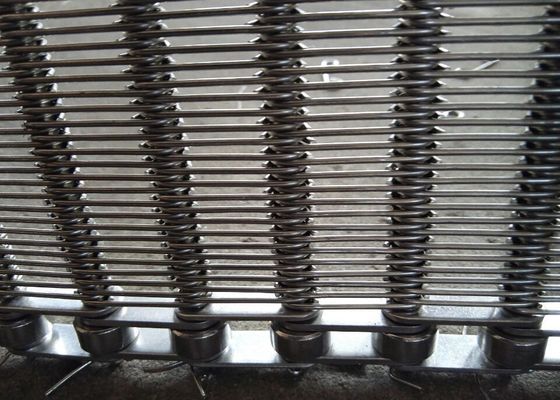 4m Length Conveyor Wire Belt / Eye Link Belt SS304 For Fish Drying