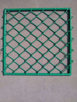 Galvanized Trellis Wire Mesh Security Fence / Chain Link Temporary Fence 2.5mm diameter