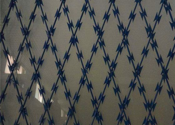 75x150mm Concertina Diamond Mesh Razor Wire Fencing BTO 25 SS316