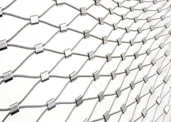 Woven Metal Wire Rope Mesh 0.5m Width Stainless Steel 304 For Balustrade Infill