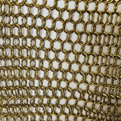 Beautiful Gold Ring Decorative Wire Mesh 1.0mm Diameter
