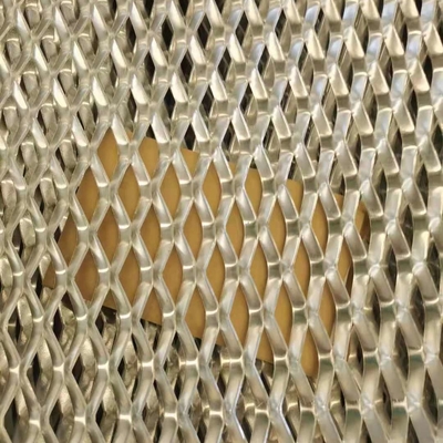Brass 0.3mm Thick Expanded Metal Wire Mesh Diamond Hole